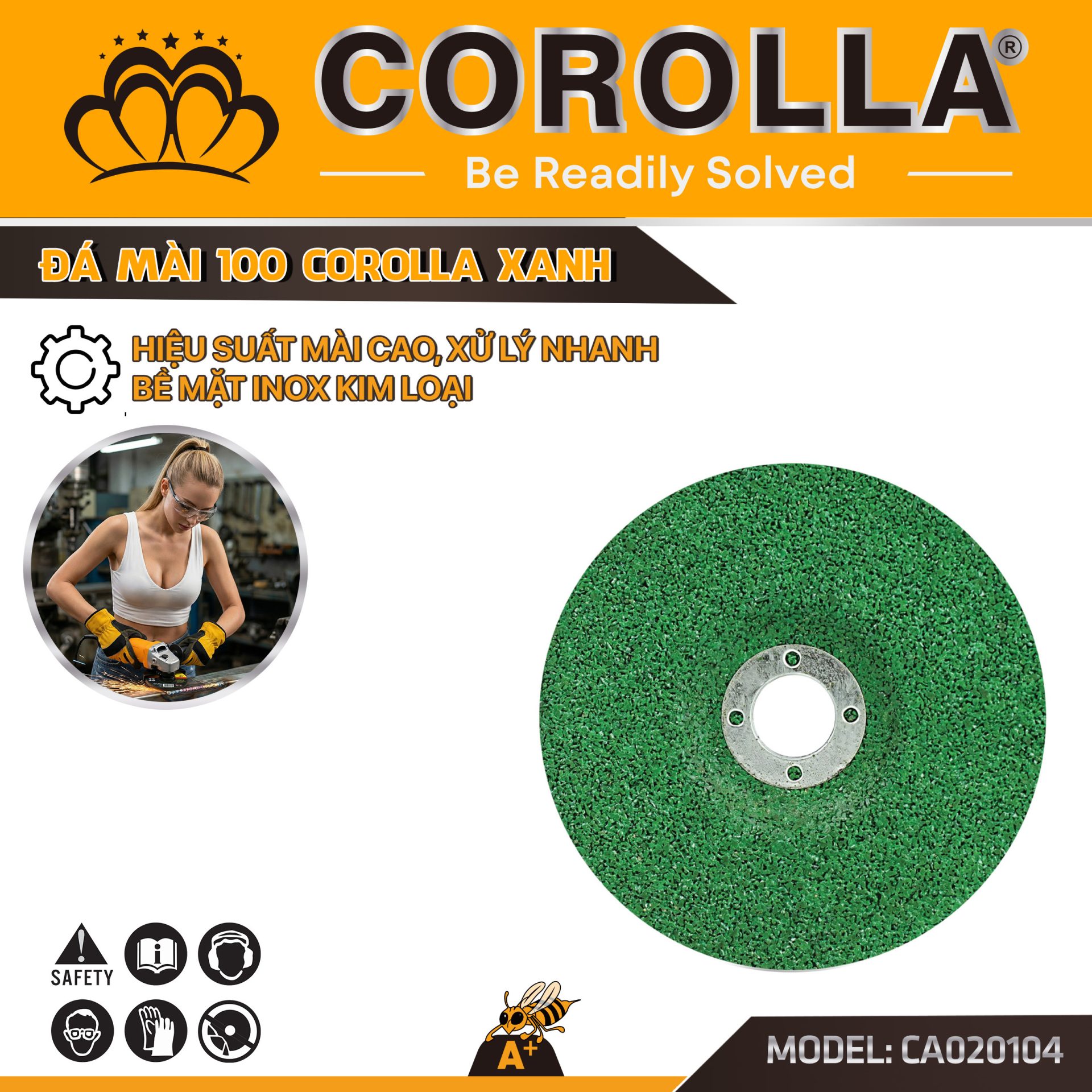 ĐÁ MÀI INOX COROLLA 100x6MM