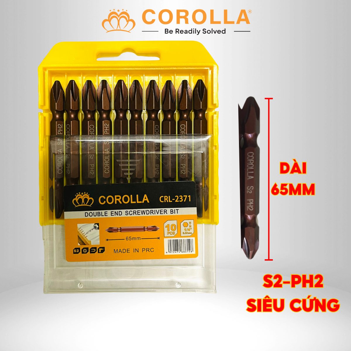 MŨI BẮN VÍT SIÊU CỨNG COROLLA S2-65mm CRL-2371