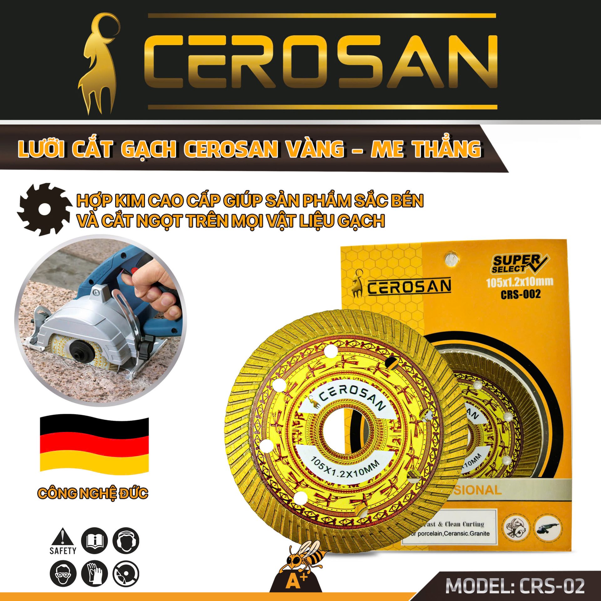 LƯỠI CẮT GẠCH ĐA NĂNG CEROSAN CRS-02