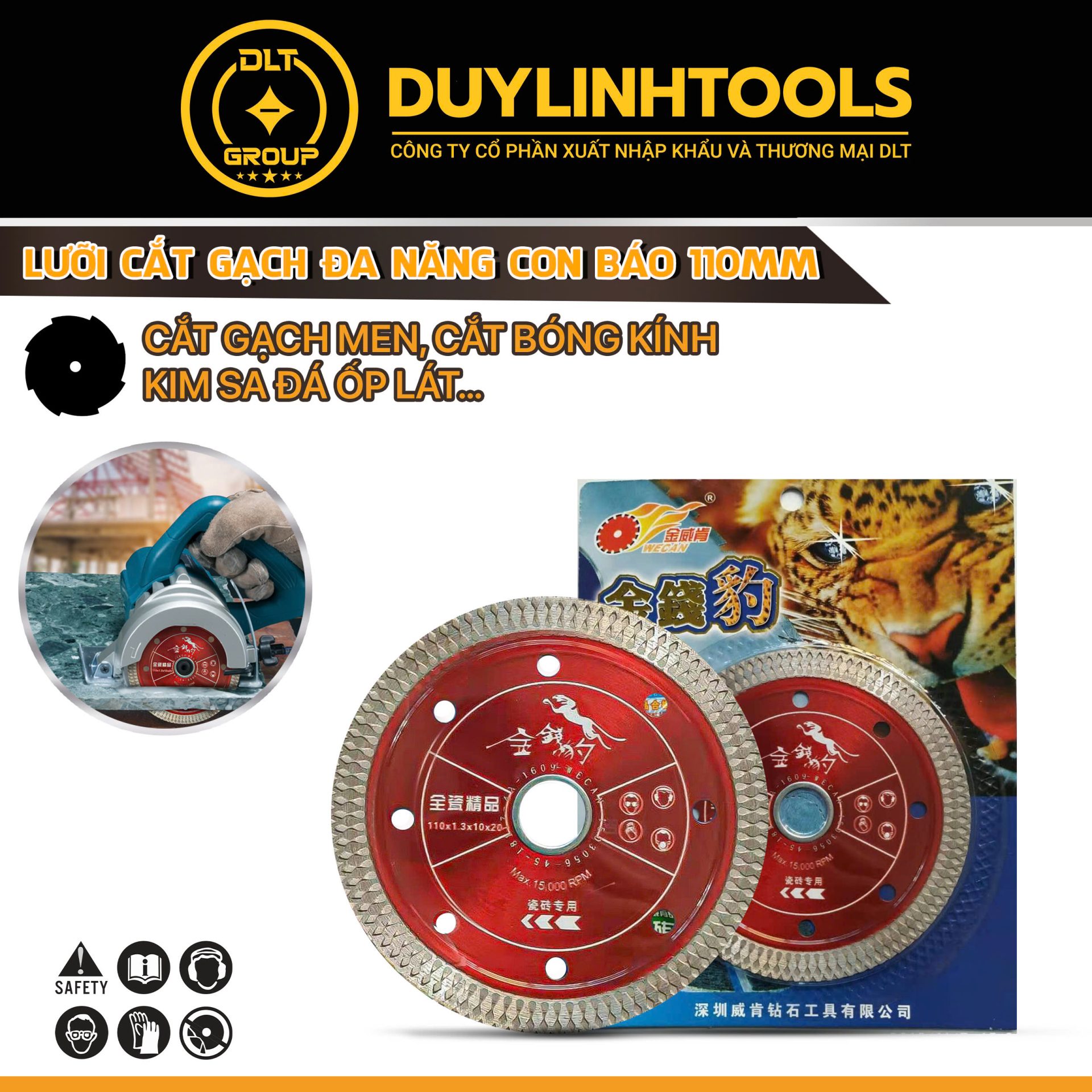 LƯỠI CẮT GẠCH ĐA NĂNG CON BÁO 110MM