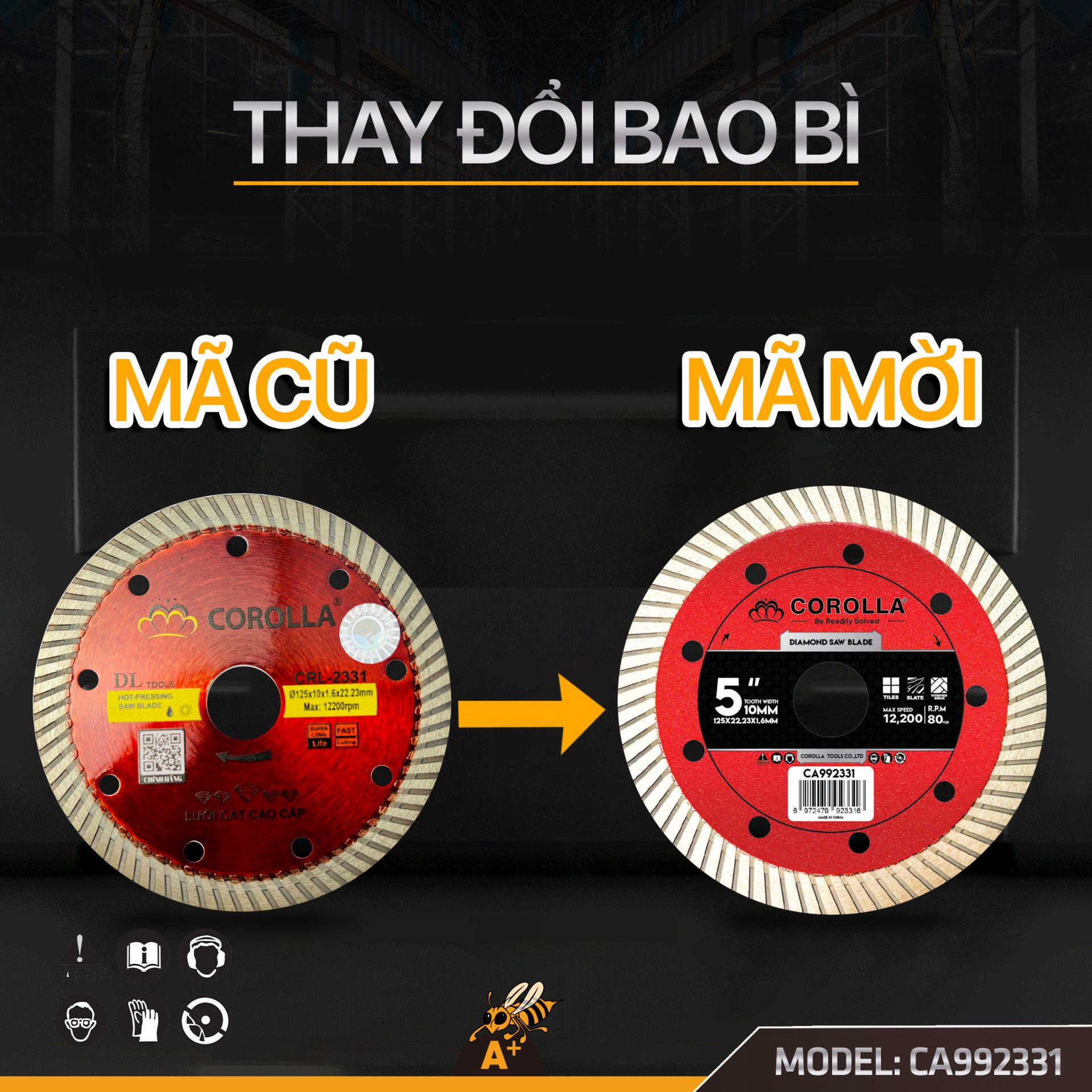 CA992331- Lưỡi cắt gạch 125mm đỏ me thẳng (6)