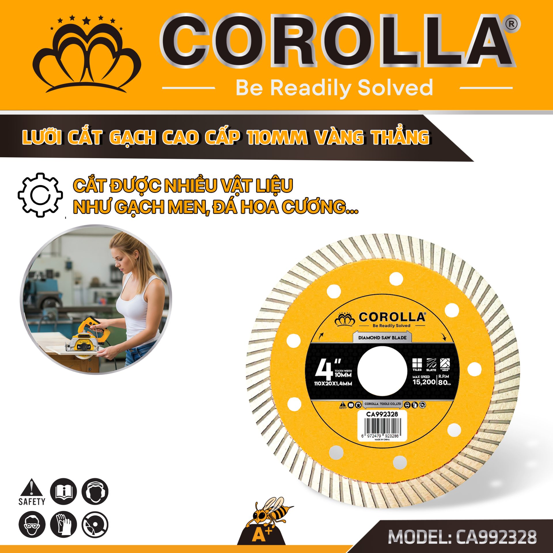 LƯỠI CẮT GẠCH ĐA NĂNG COROLLA-CA992328