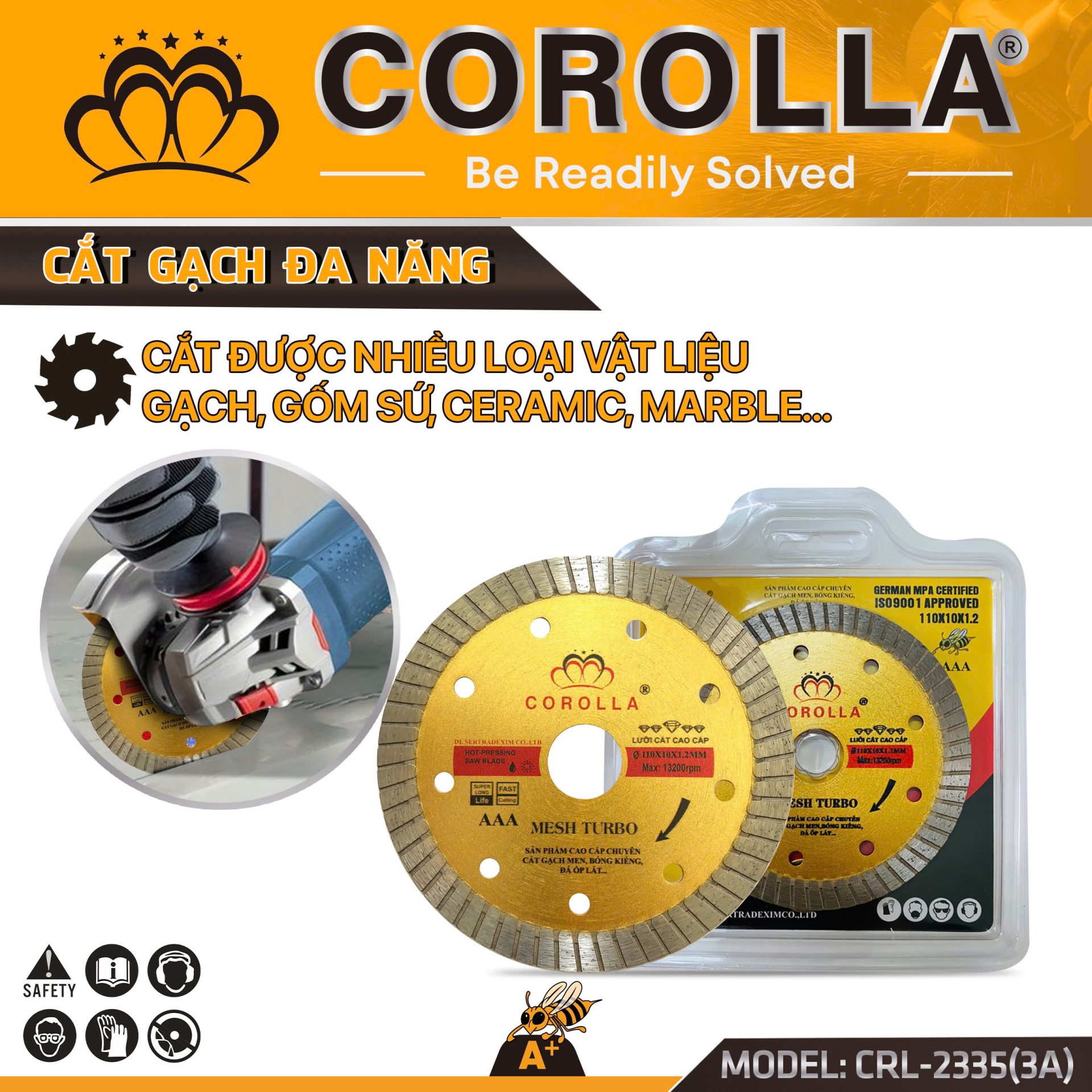 LƯỠI CẮT ĐA NĂNG COROLLA PHI 110MM AAA