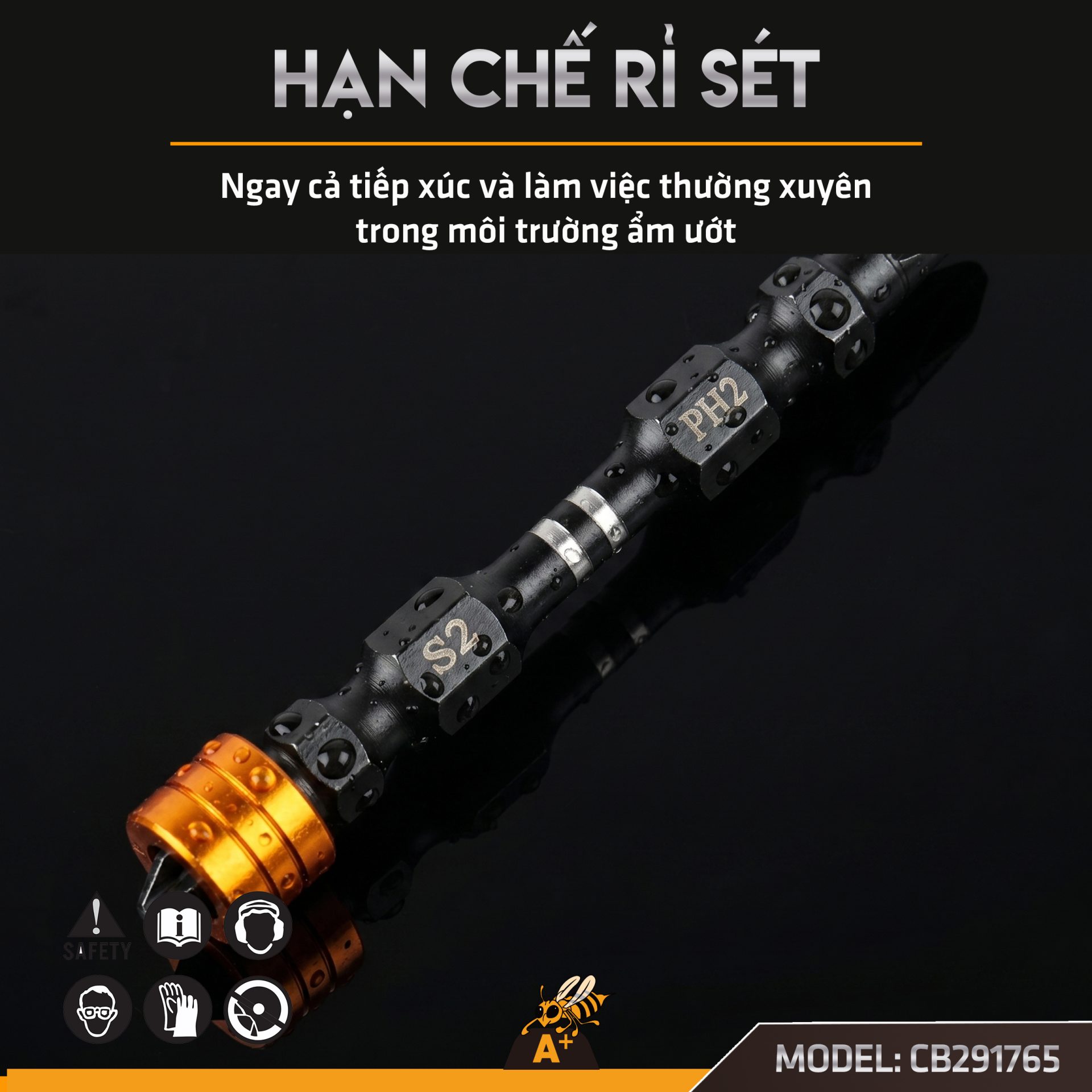 CB291765 - VÍT SIÊU HÚT ĐEN KÈM NAM CHÂM 5