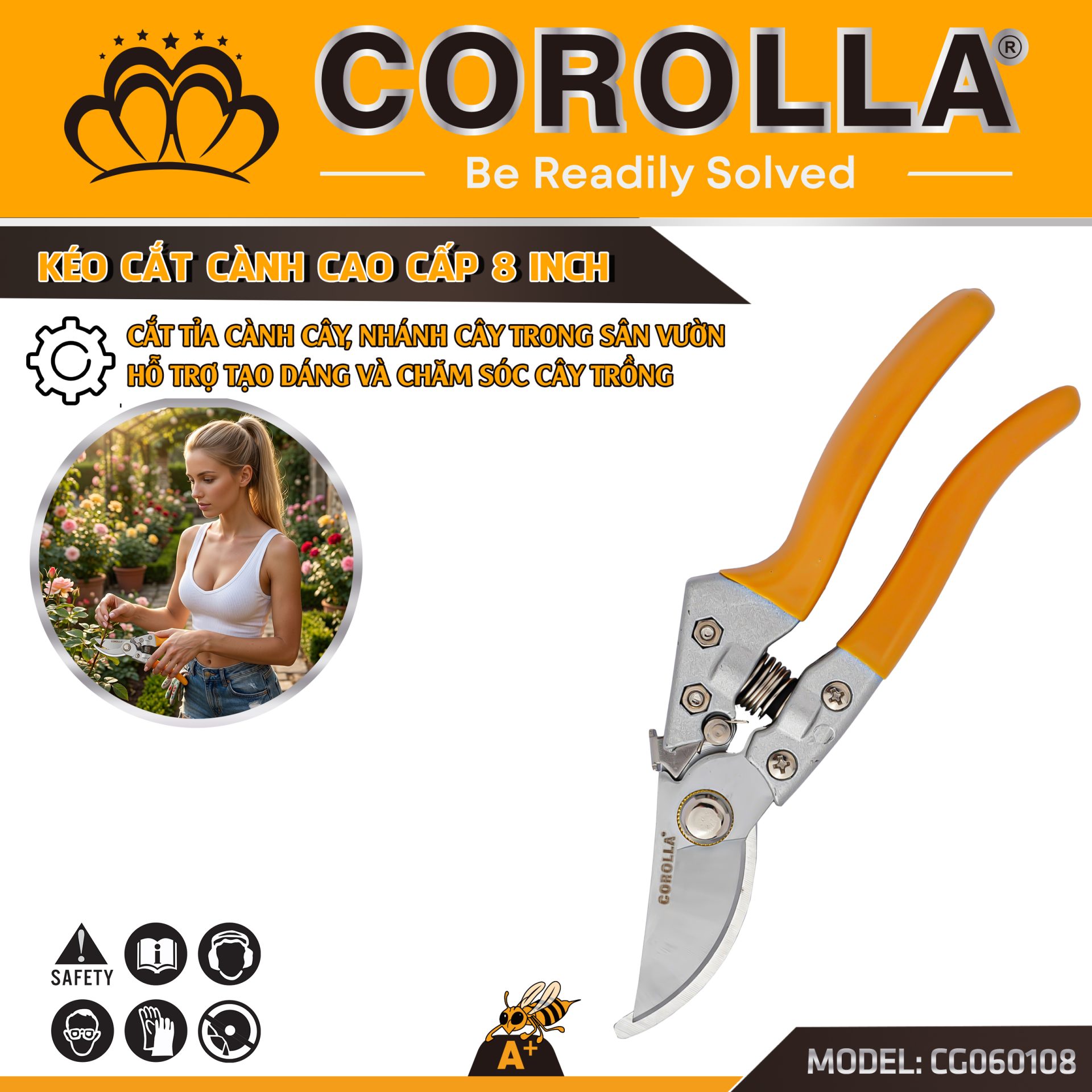 KÉO CẮT CÀNH TỈA CÀNH CAO CẤP 8 INCH