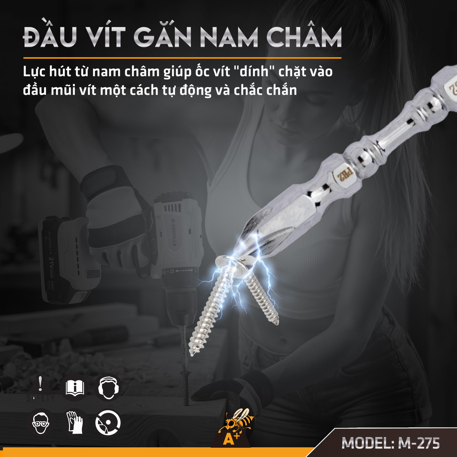 M-275 VÍT SIÊU CỨNG TRÁNG GƯƠNG 65MM 5