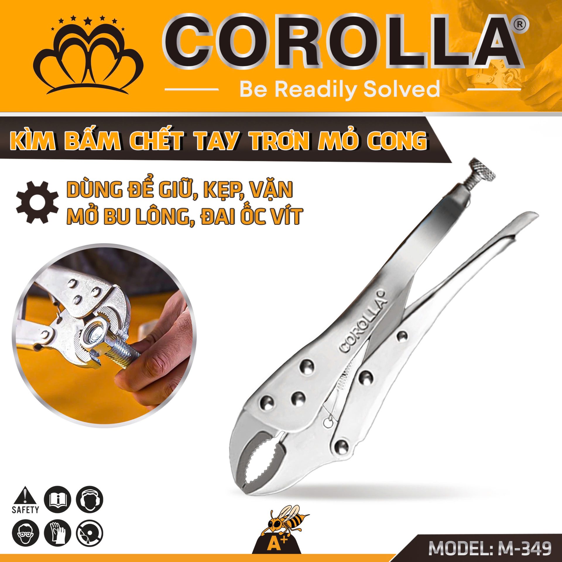 KÌM CHẾT TAY TRƠN COROLLA M-349