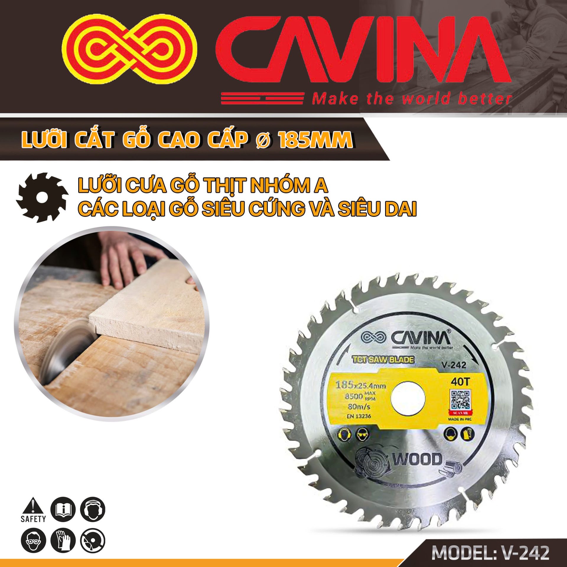 LƯỠI CƯA GỖ CAO CẤP CAVINA