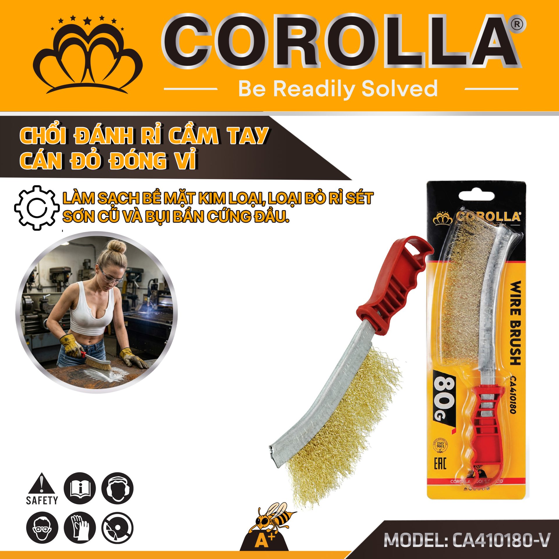 CHỔI ĐÁNH RỈ CÁN ĐỎ COROLLA 80G