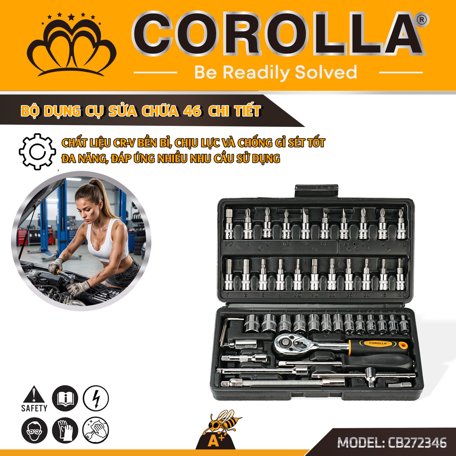 BỘ DỤNG CỤ SỬA CHỮA 46 CHI TIẾT