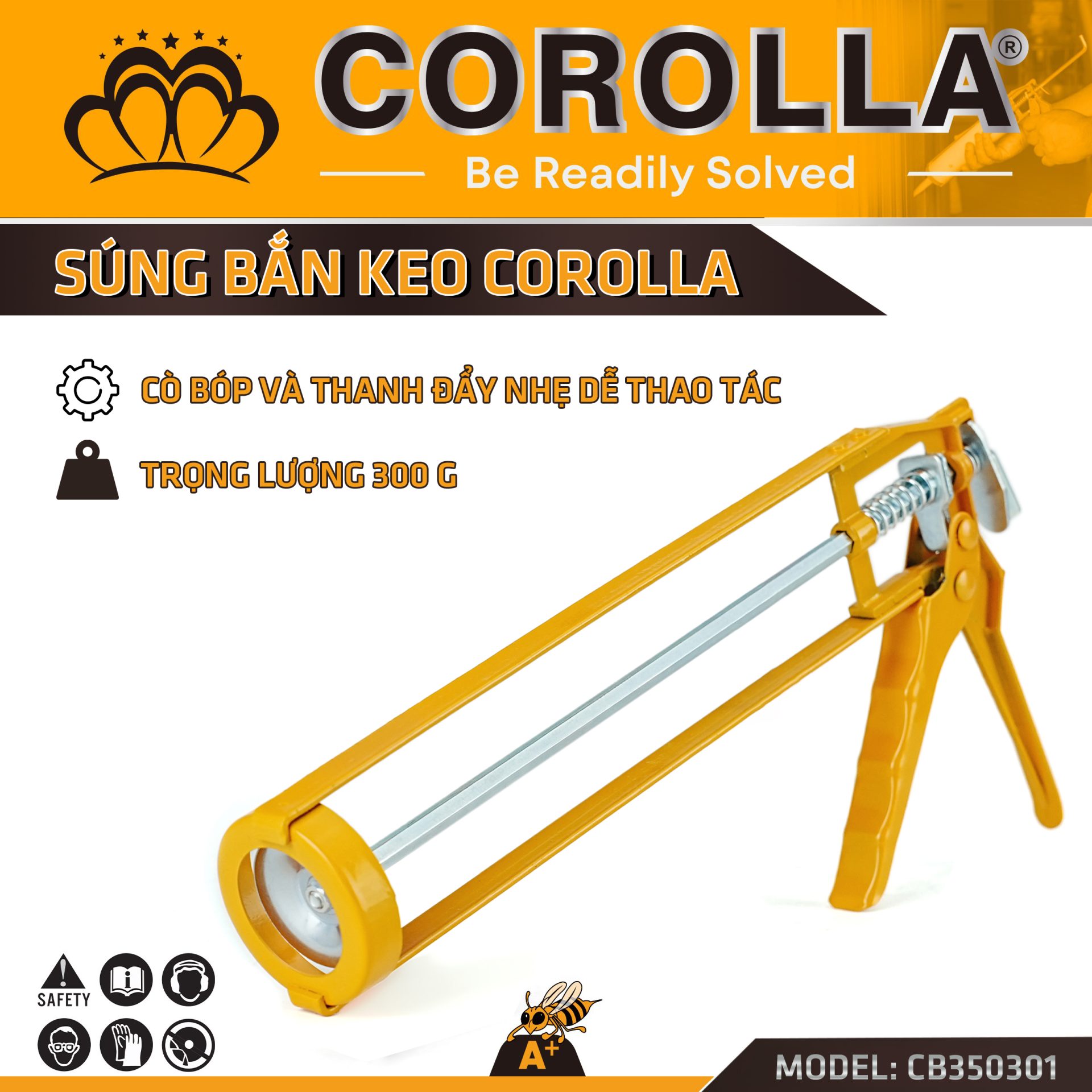 SÚNG BẮN KEO SILICON COROLLA CB350301