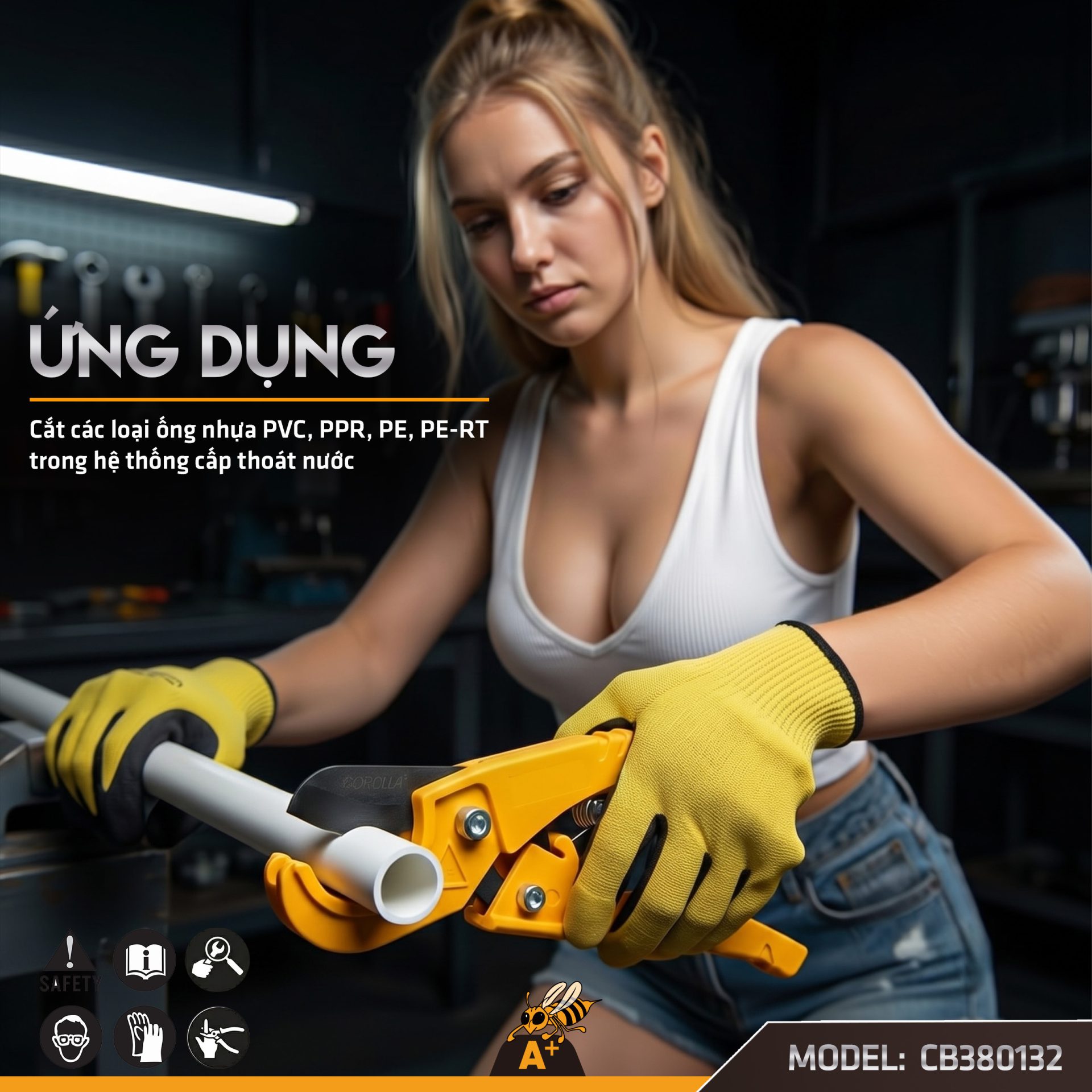 CB380132 - DAO CẮT ỐNG NHỰA 32MM 6