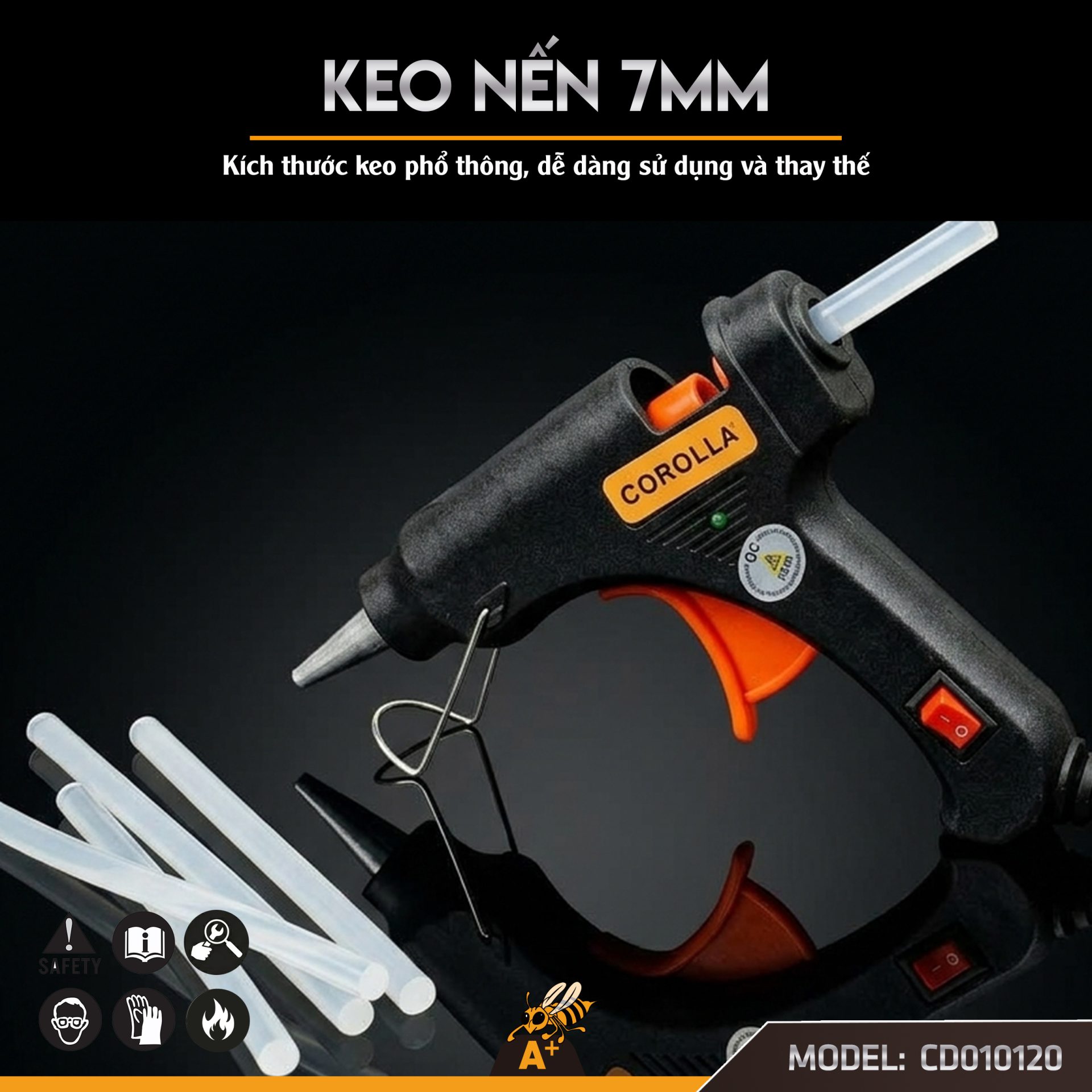 CD010120 - SÚNG BẮN KEO NẾN 20W 3