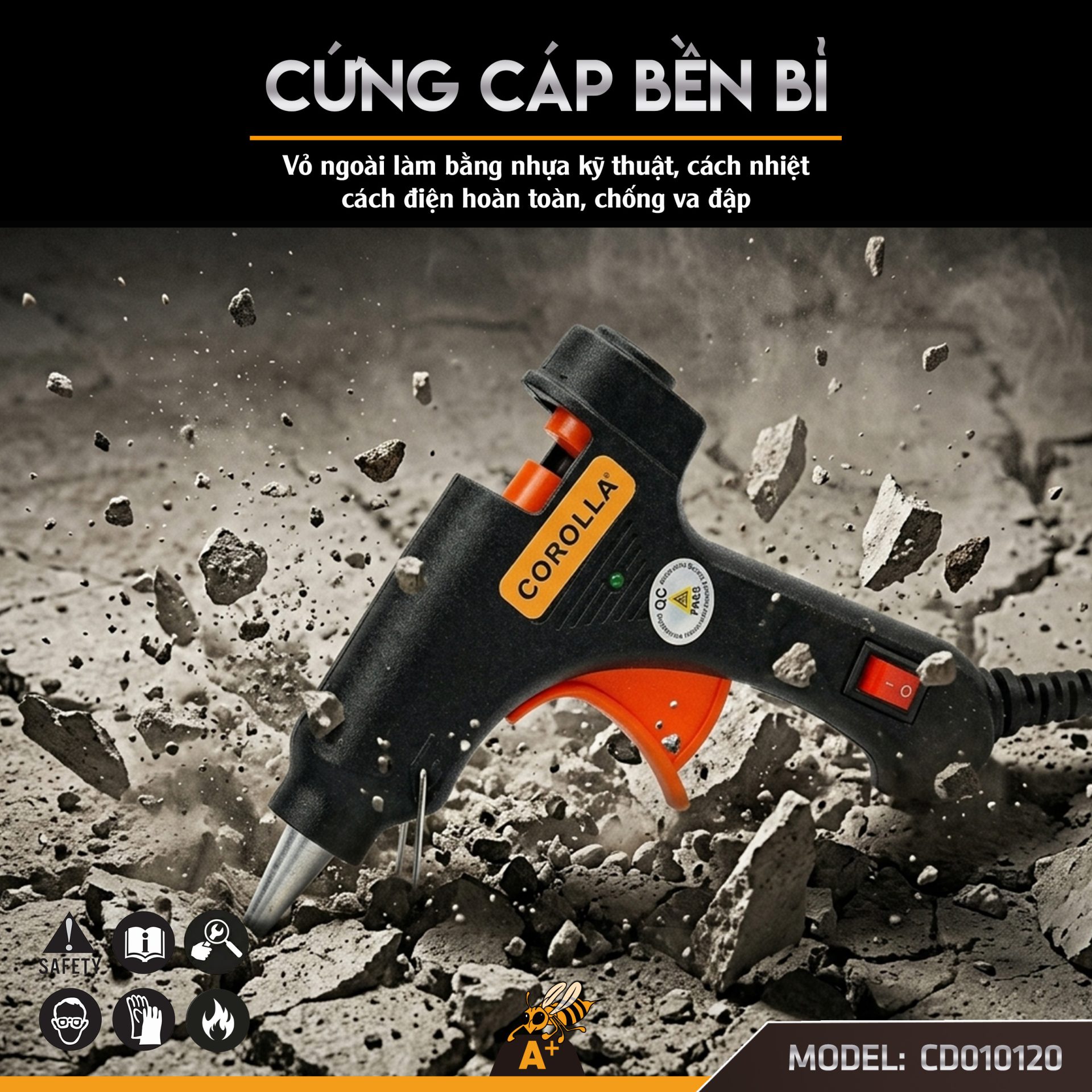 CD010120 - SÚNG BẮN KEO NẾN 20W 7
