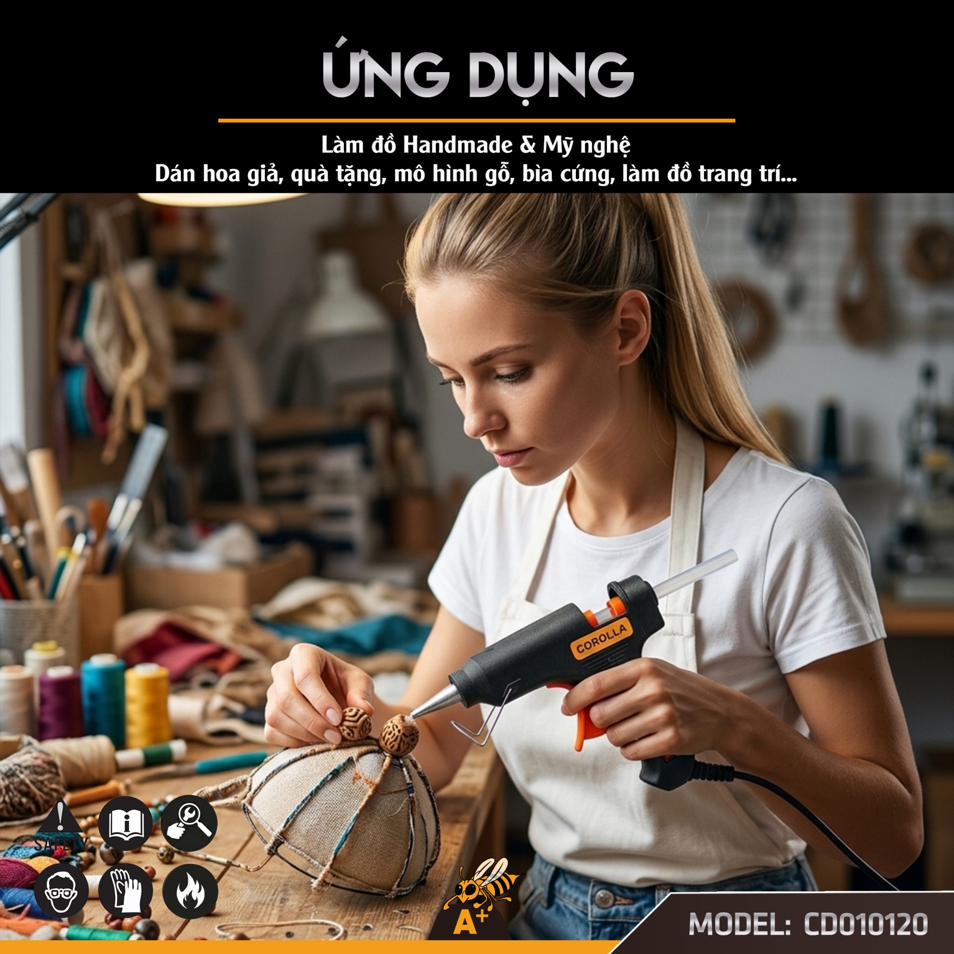 CD010120 - SÚNG BẮN KEO NẾN 20W 8