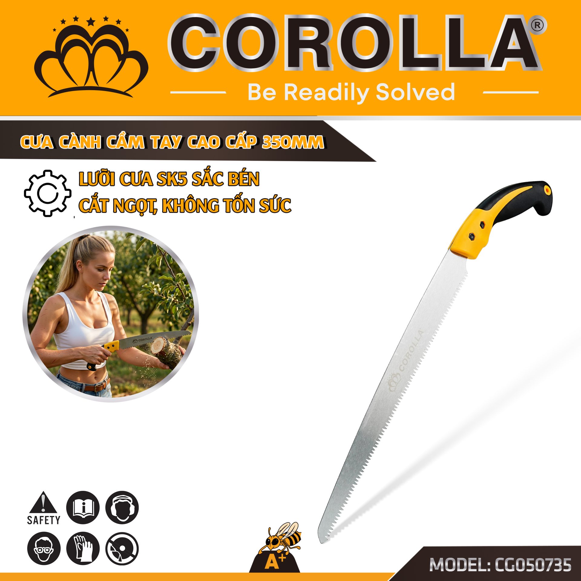 CƯA CÀNH CẦM TAY COROLLA 350MM
