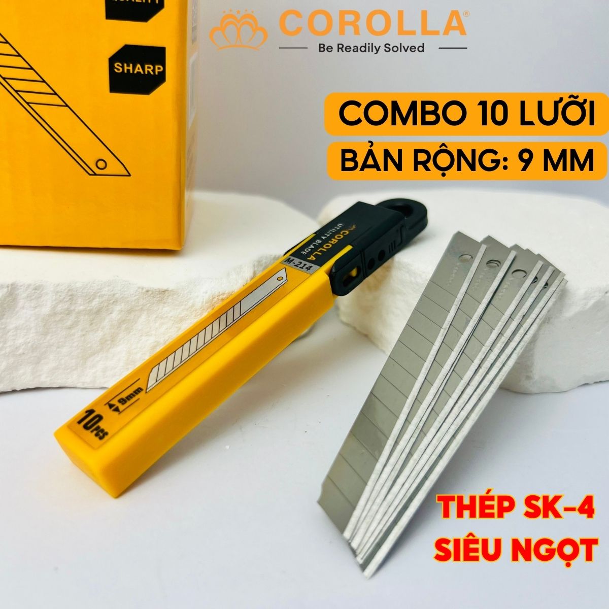 LƯỠI DAO RỌC GIẤY 9MM COROLLA