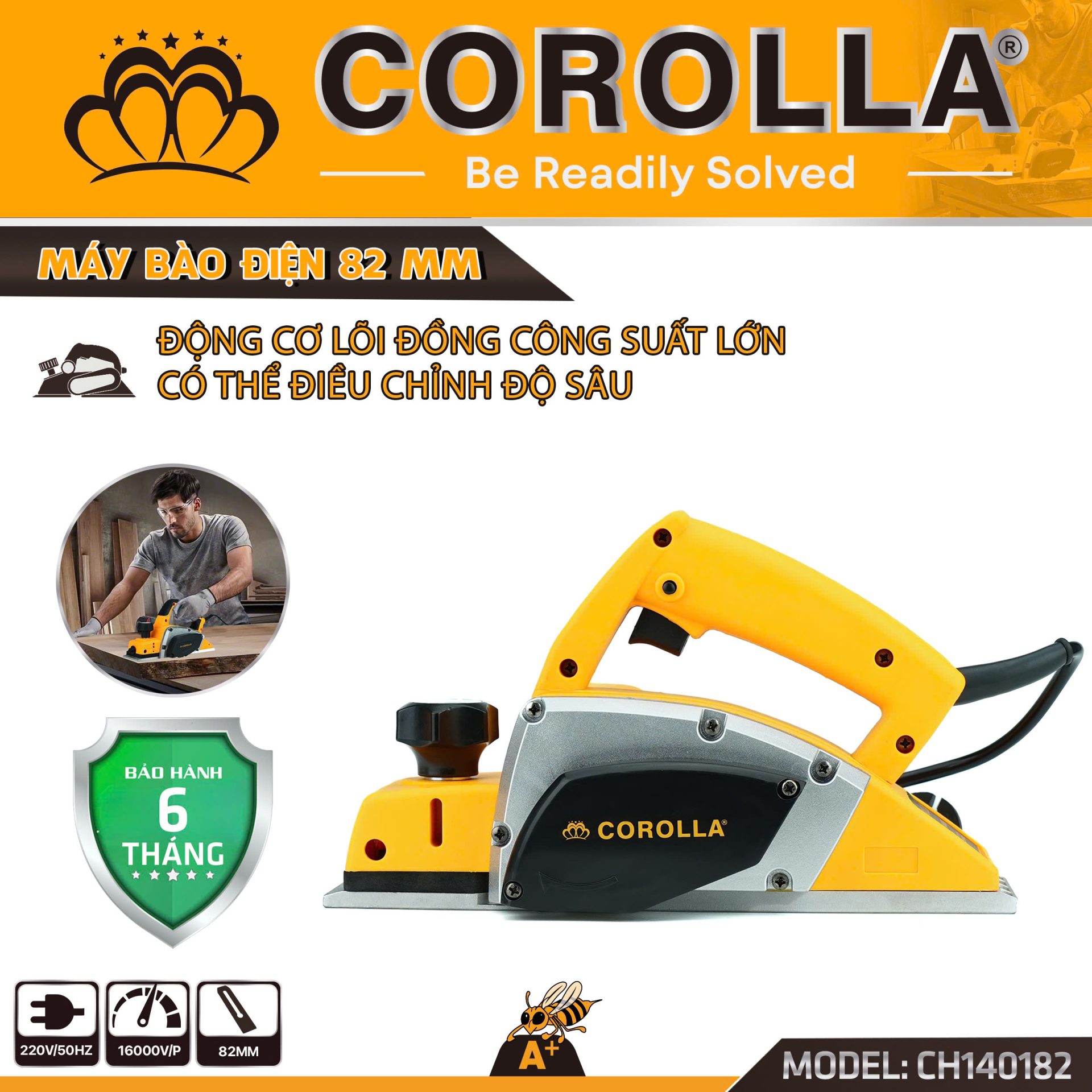 MÁY BÀO GỖ 82MM COROLLA CH140182