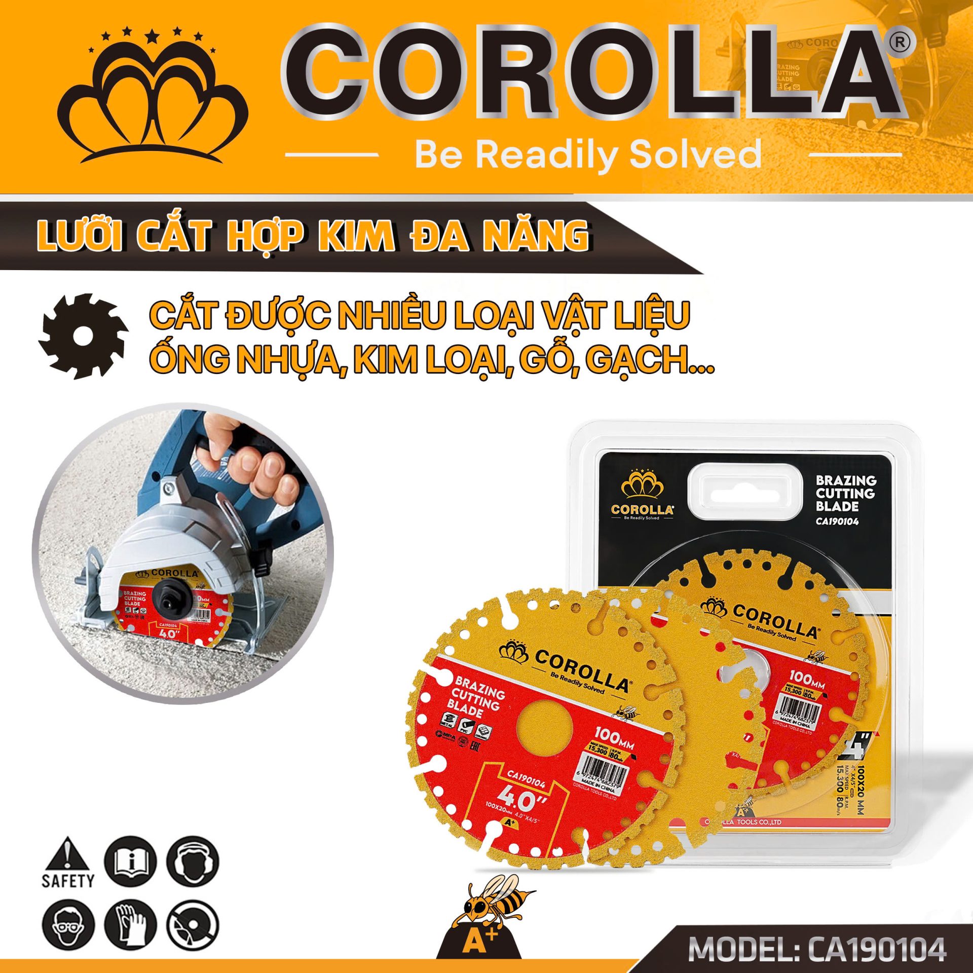 LƯỠI CẮT HỢP KIM ĐA NĂNG COROLLA 100MM