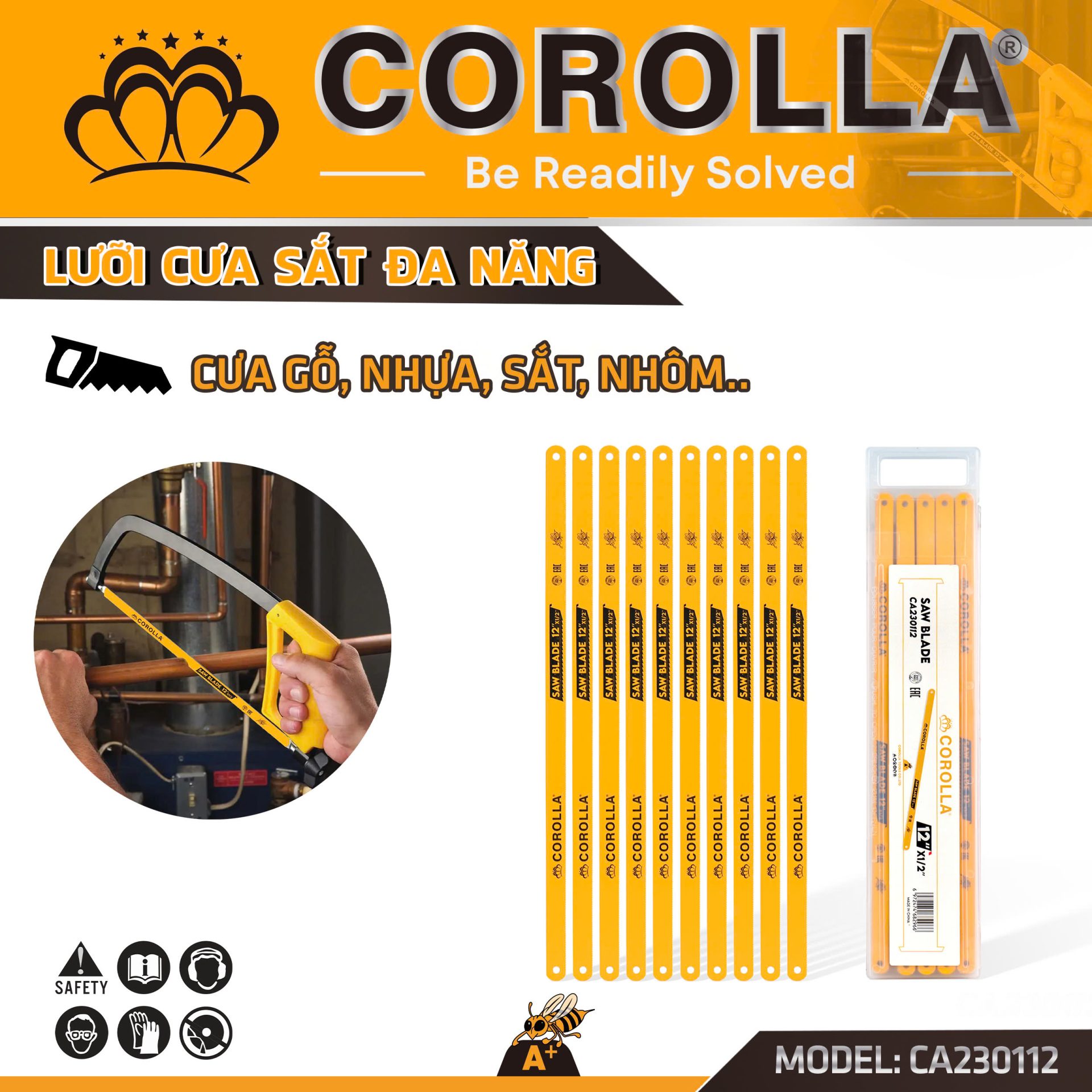 LƯỠI CƯA SẮT LẮP GIẰNG CƯA COROLLA 300MM