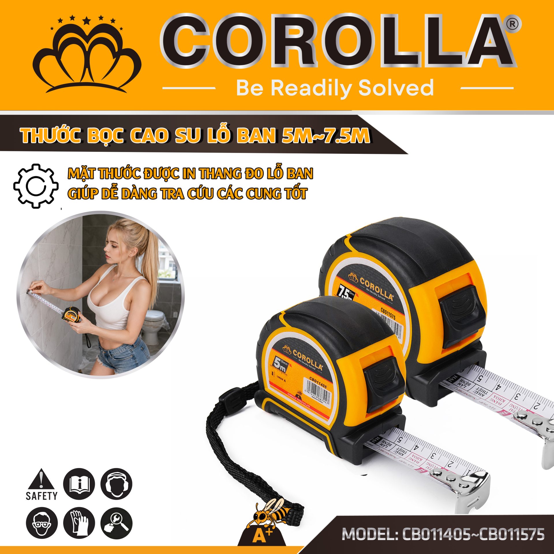 THƯỚC LỖ BAN CAO CẤP COROLLA 5-7.5 MÉT