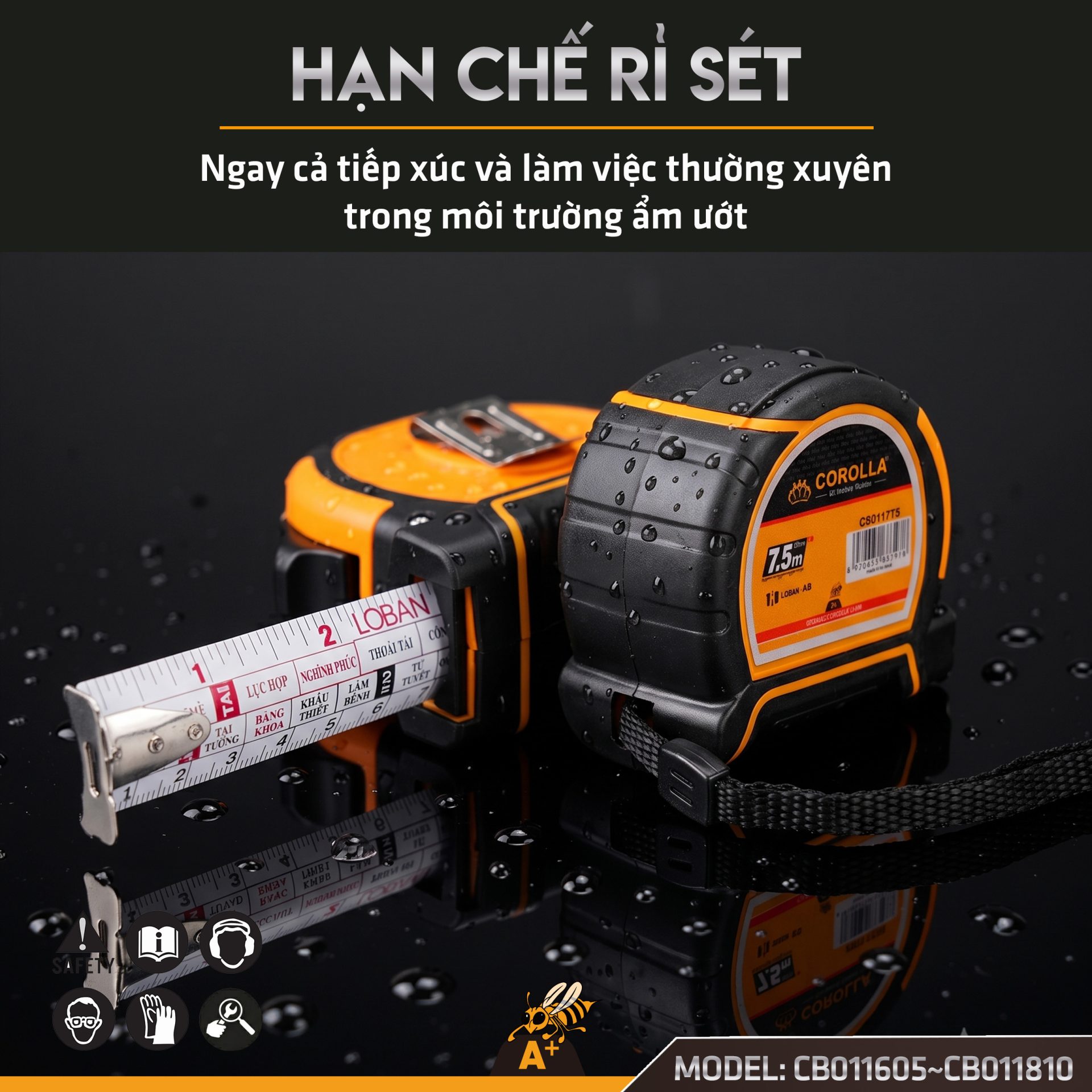 CB011605~CB011810 THƯỚC BỌC CAO SU 2 MẶT 8