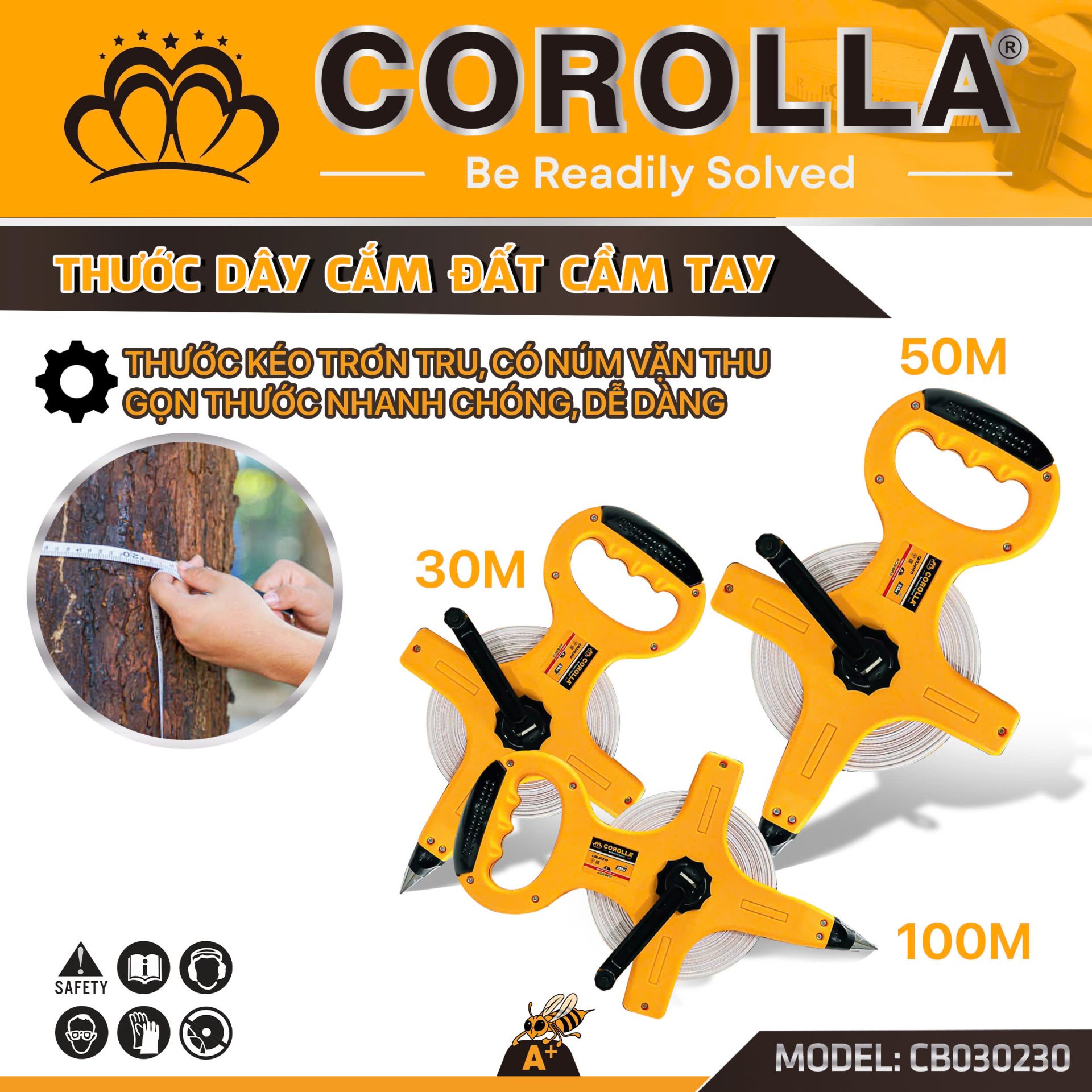 THƯỚC DÂY CẮM ĐẤT COROLLA