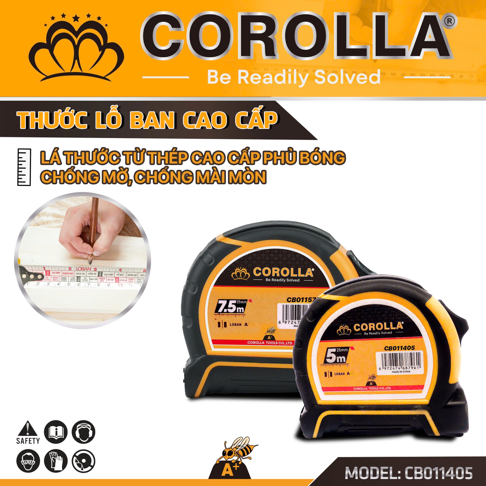 THƯỚC LỖ BAN CAO CẤP COROLLA 5-7.5M