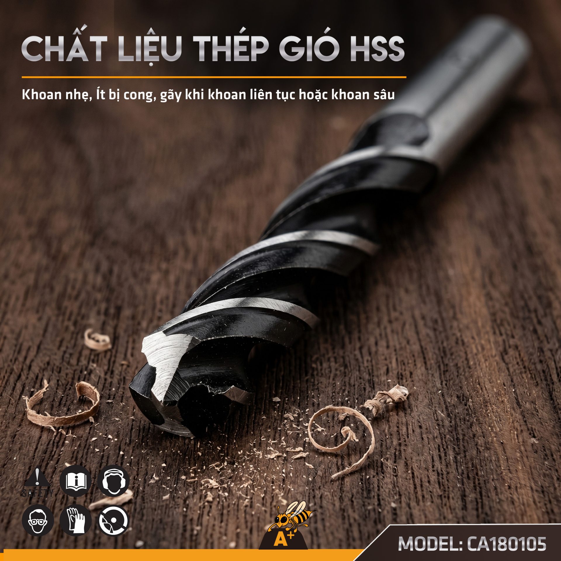CA180105-BỘ MŨI KHOAN GỖ 5 CHI TIẾT 4