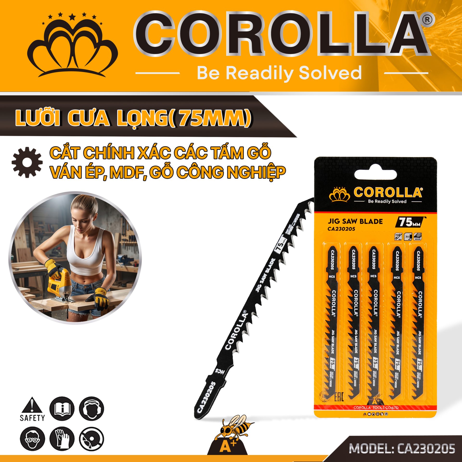 LƯỠI CƯA LỌNG COROLLA( 75MM) – CA230205