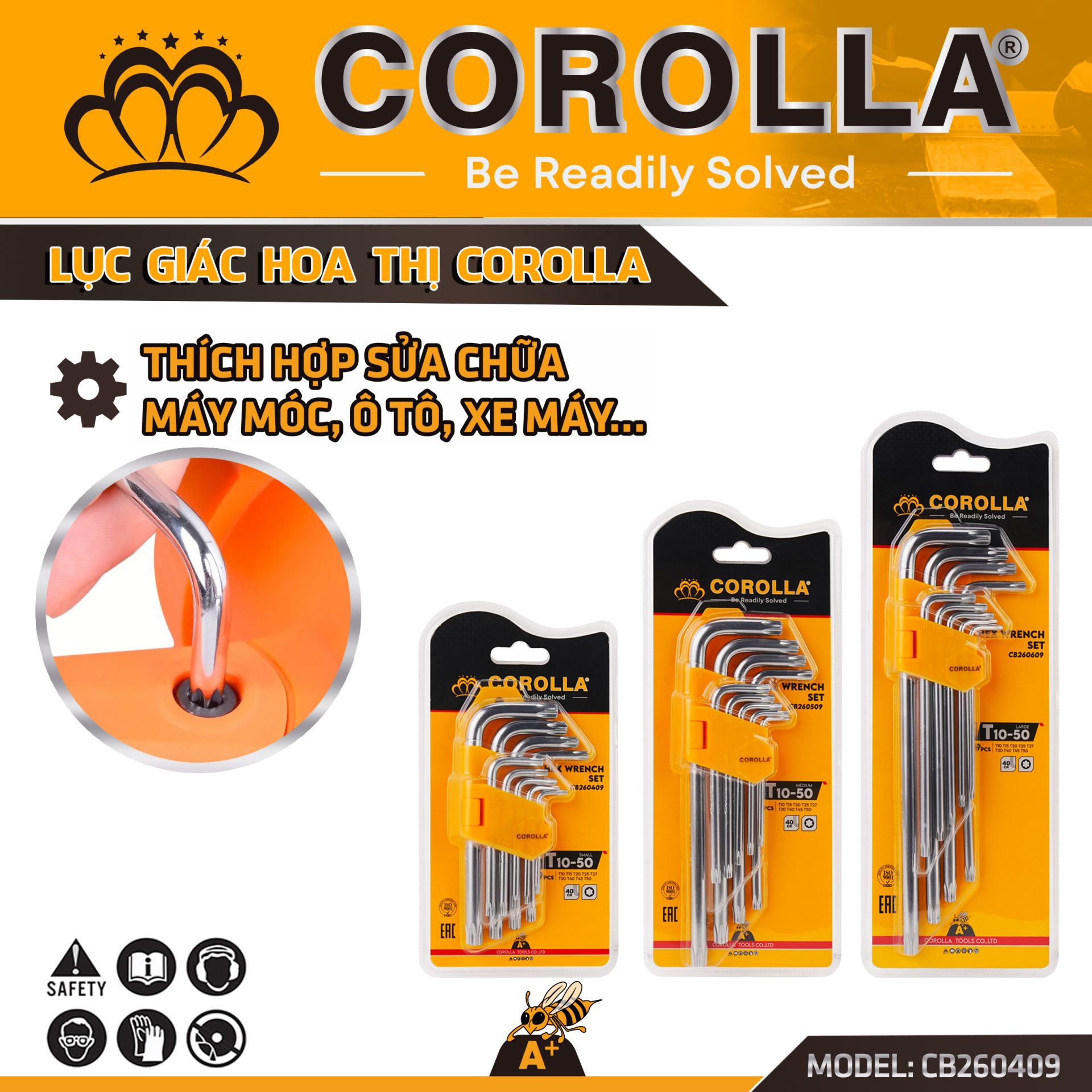 BỘ LỤC GIÁC HOA THỊ 9 PCS