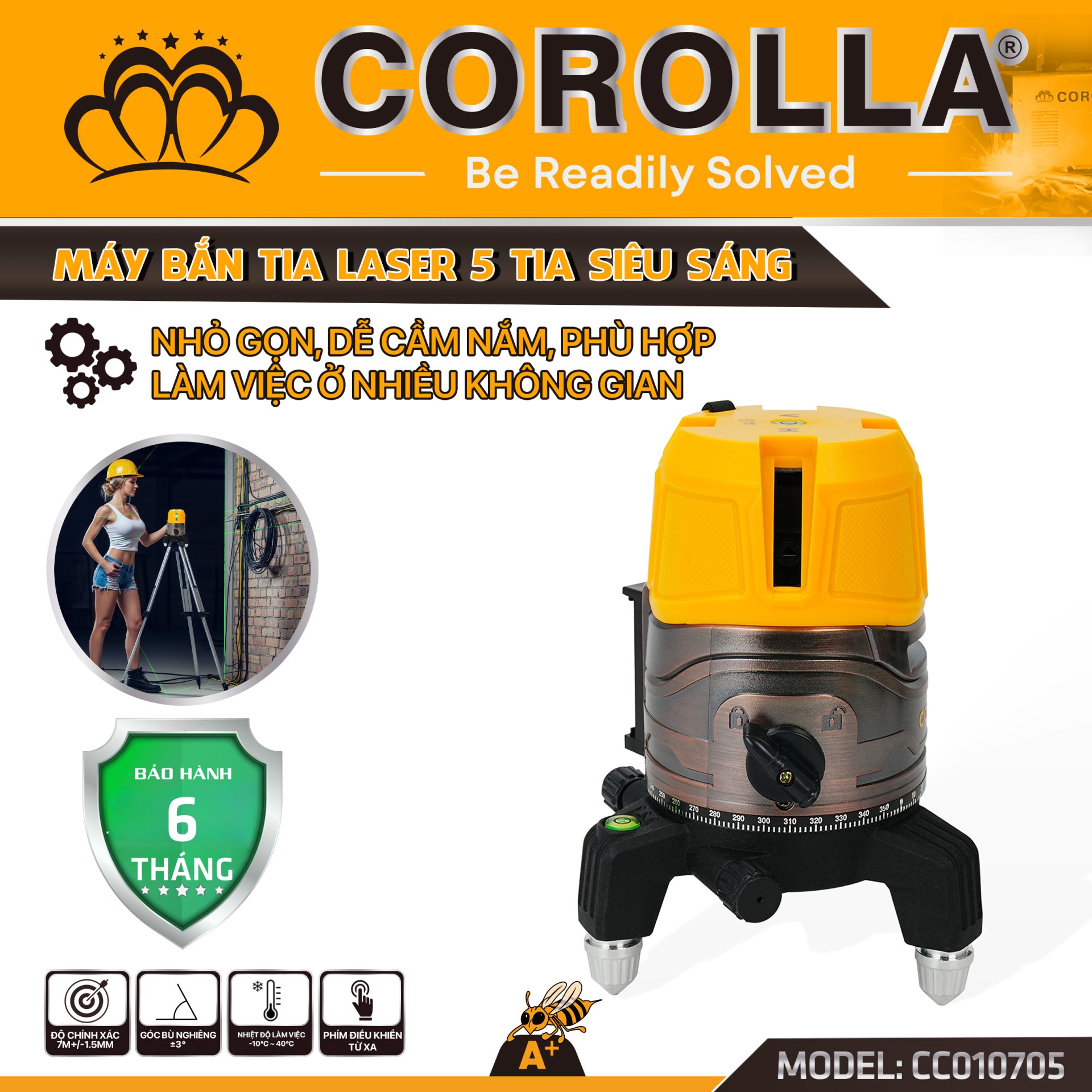 MÁY CÂN BẰNG TIA LASER SIÊU SÁNG – CC010705