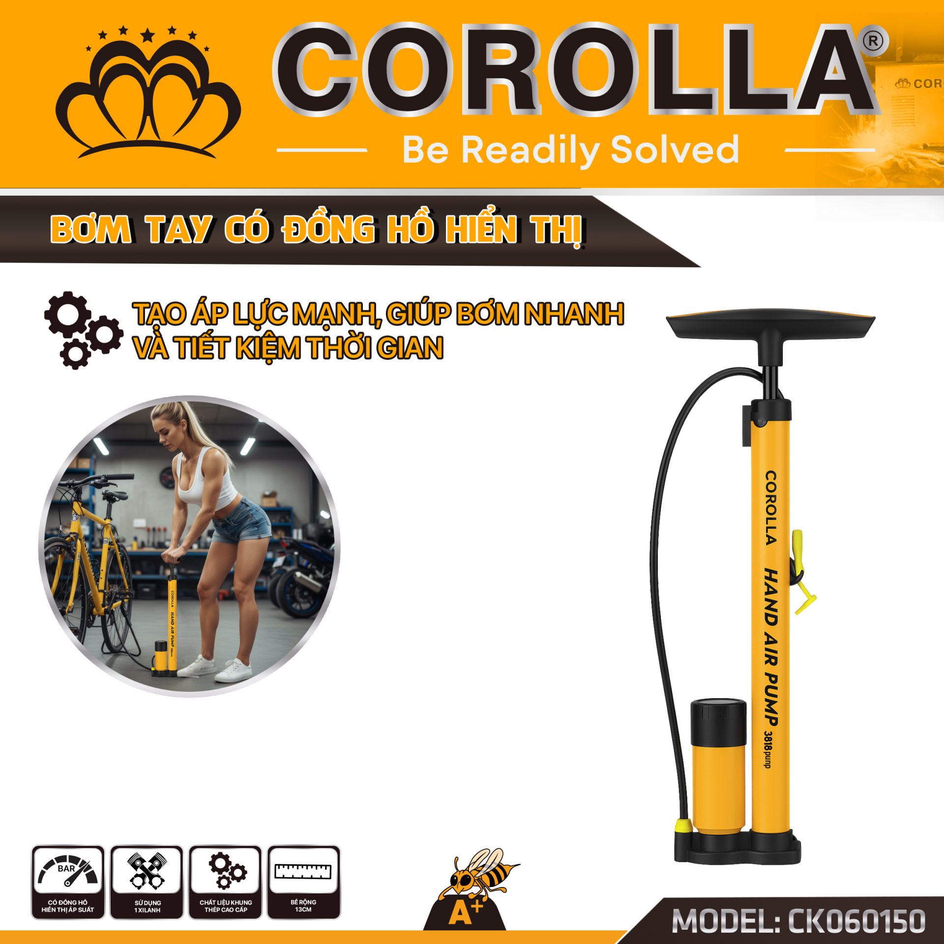 BƠM TAY COROLLA – HIỆU SUẤT MẠNH MẼ