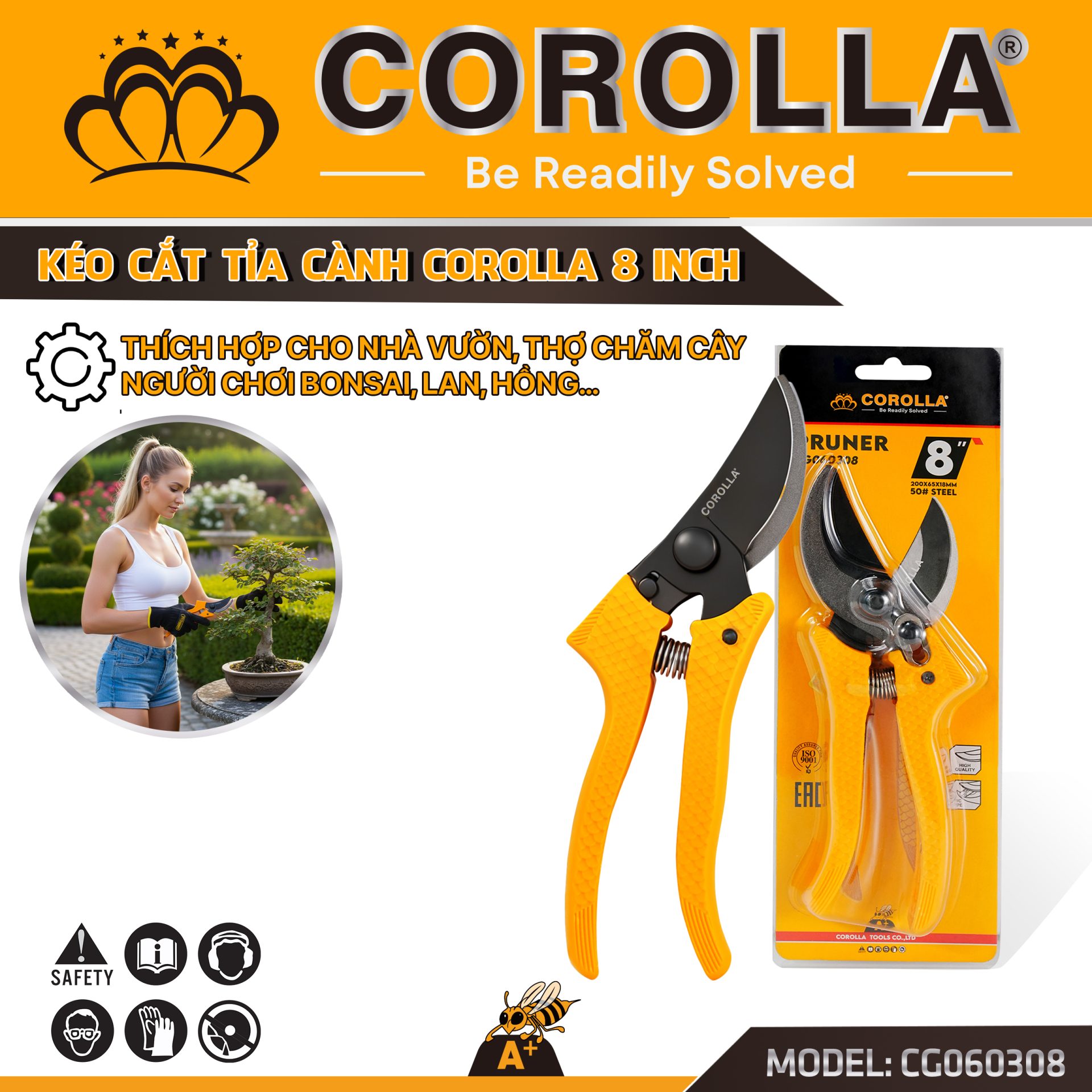 KÉO CẮT TỈA CÀNH COROLLA 8 INCH – CG060308