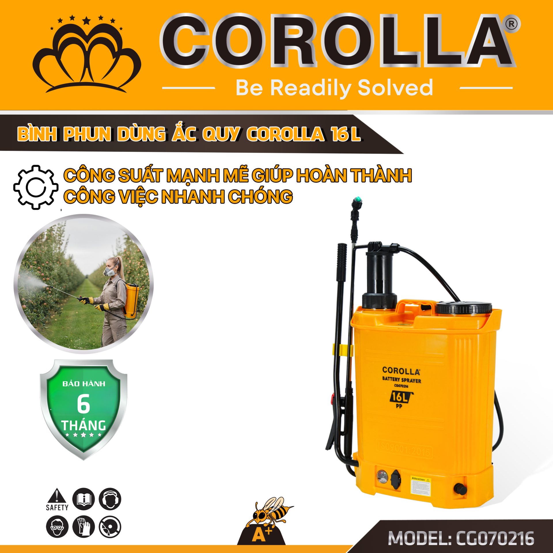 BÌNH PHUN BẰNG ẮC QUY COROLLA 16L – CG070216