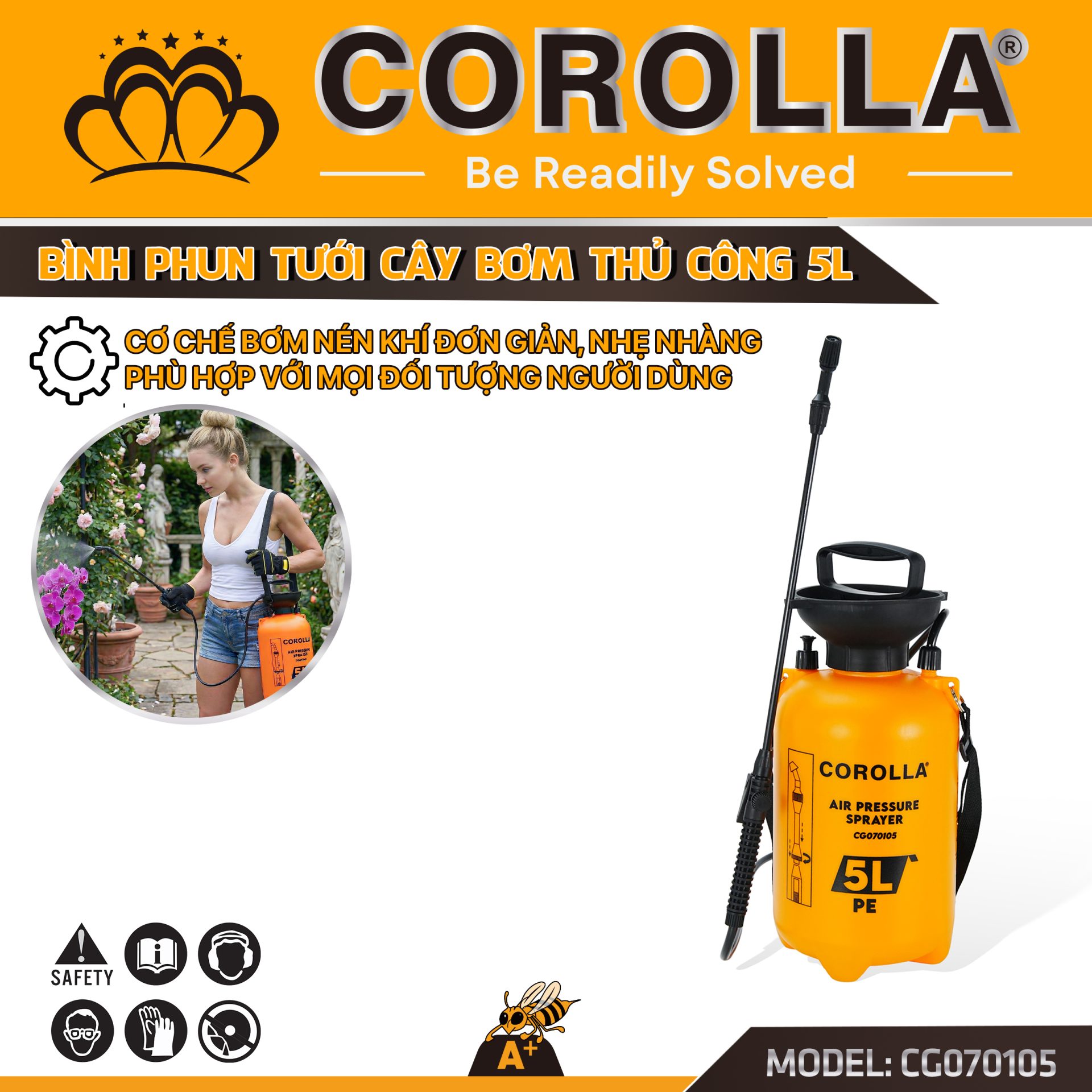 BÌNH PHUN TƯỚI CÂY BƠM THỦ CÔNG 5L