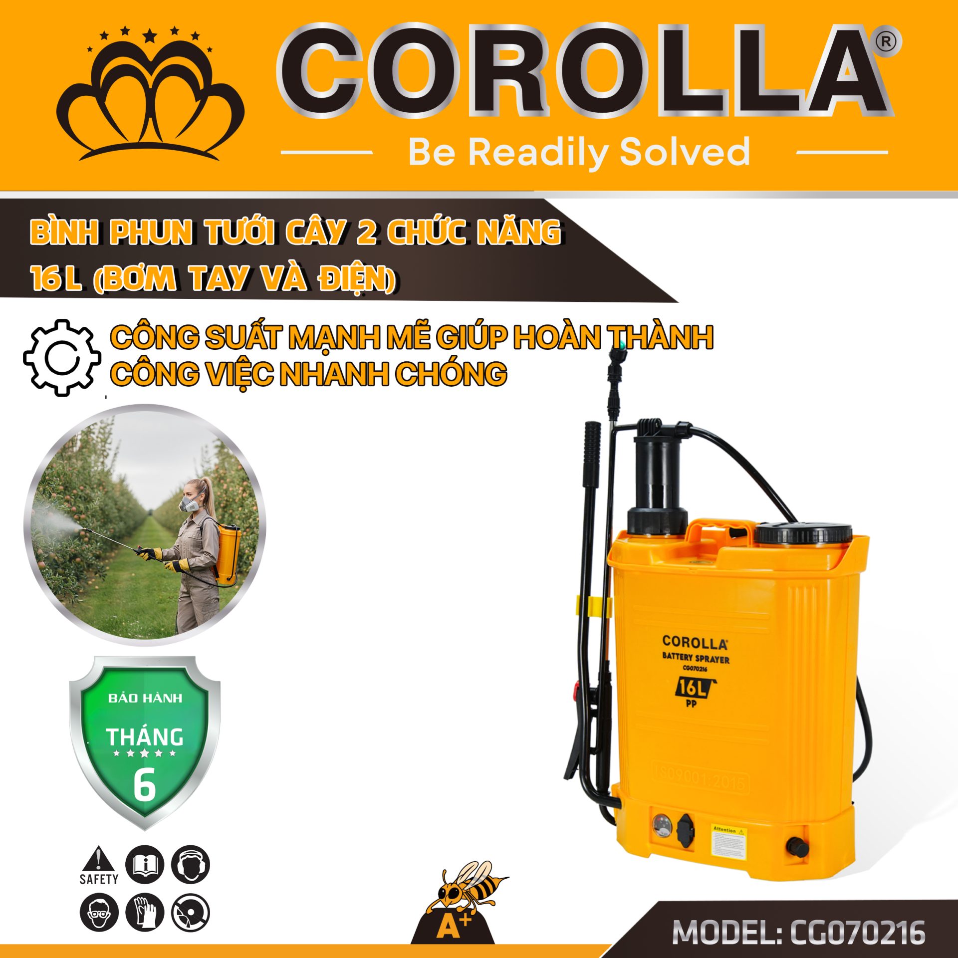 BÌNH PHUN TƯỚI CÂY 2 CHỨC NĂNG 16L – CG070216