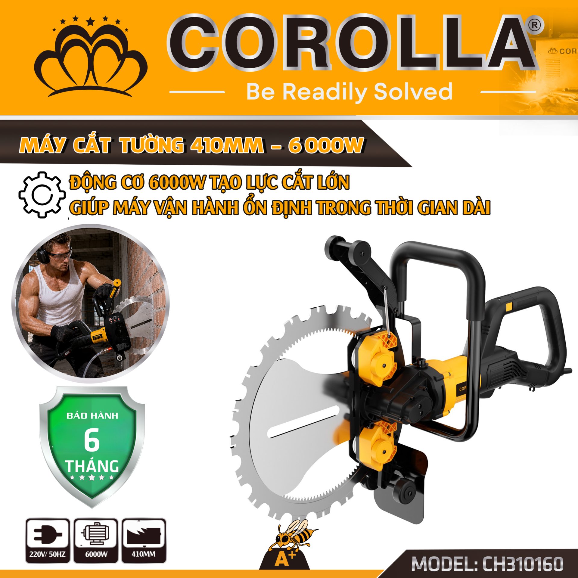 Máy Cắt Tường 410MM 6000W COROLLA