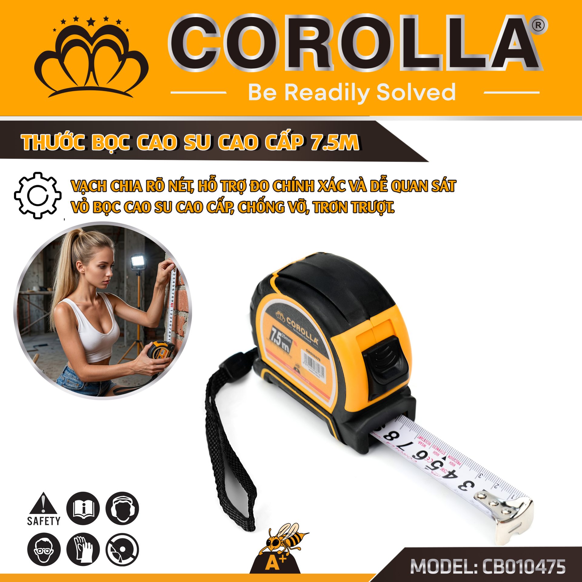 Thước Bọc Cao Su 7.5 Mét – CB010475