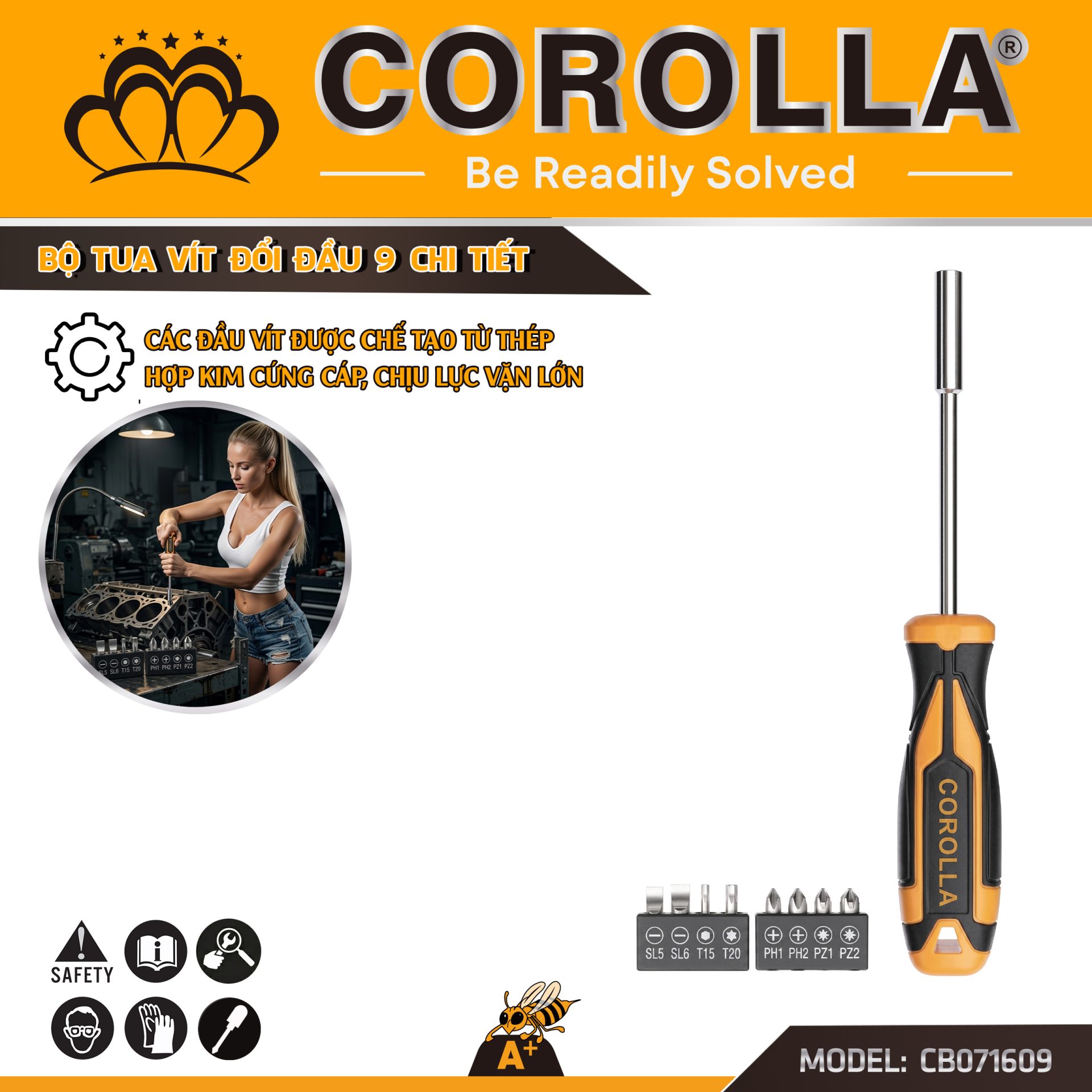 BỘ TUA VÍT ĐỔI ĐẦU 9 CHI TIẾT COROLLA 