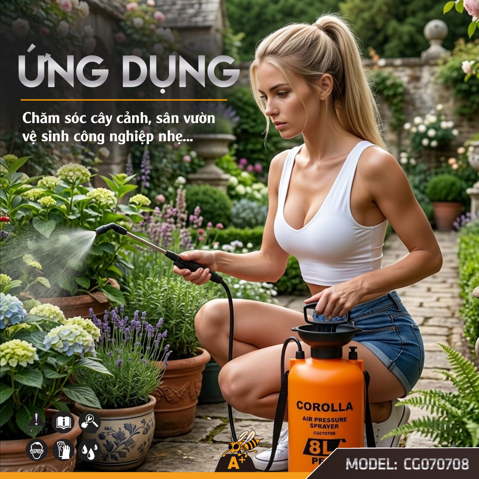CG070708 - BÌNH PHUN NƯỚC XÁCH TAY 8L 8
